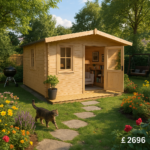 8'x12' Caspian Log Cabin - 28mm Garden Log Cabins - 0% Finance - Buy Now Pay Later - Tiger Sheds