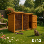8'x4' Spacious Outdoor Dog House Or Outdoor Cat House - Tiger Pethouse And Run - 0% Finance - Buy Now Pay Later - Tiger Sheds