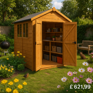 8'x4' Tigerflex Shiplap Apex Double Door Shed - 0% Finance - Buy Now Pay Later - Tiger Sheds
