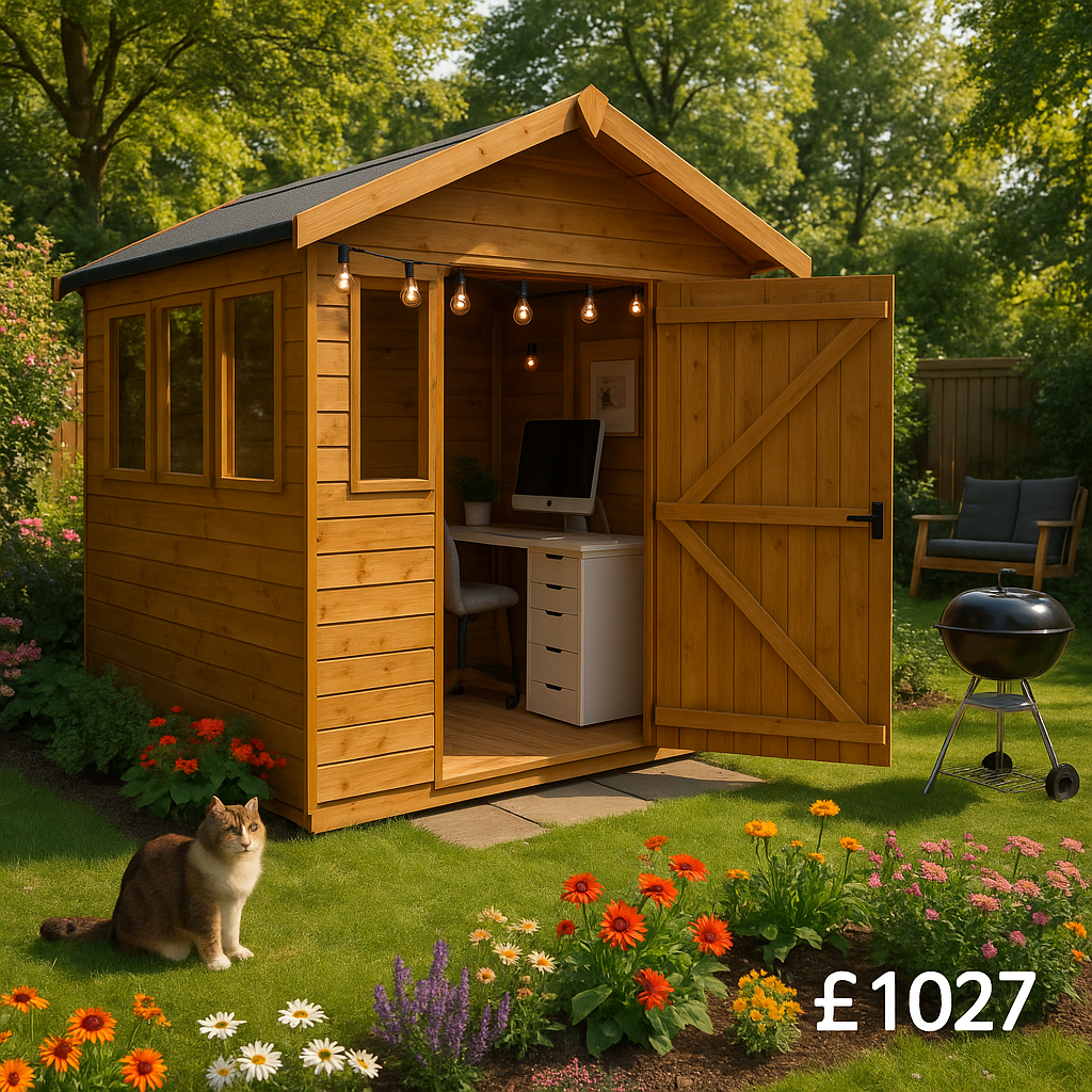 8'x6' Heavy Duty Summer Shed - Summer Sheds - 0% Finance - Buy Now Pay Later - Tiger Sheds