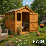 8'x6' Sunlit Apex Shed (Extra Windows) - Custom Garden Sheds - TigerFlex Fast Delivery - 0% Finance - Buy Now Pay Later - Tiger Sheds