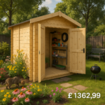 8x6 The Elysia Log Cabins - 19mm Log Cabin - 0% Finance - Buy Now Pay Later - Tiger Sheds