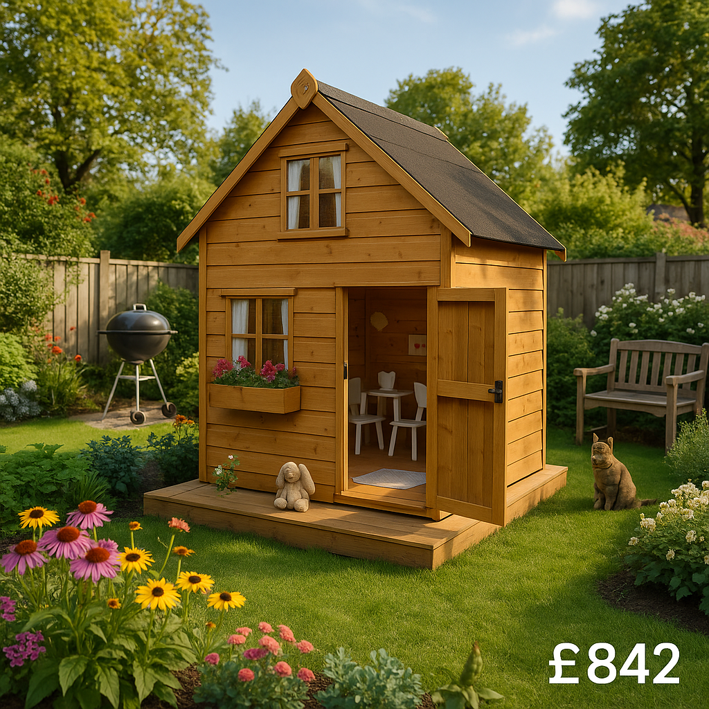 8'x6' Tigercub Magic Mansion Playhouse - 0% Finance - Buy Now Pay Later - Tiger Sheds