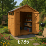 8'x6' TigerFlex Apex Security Double Door Shed - 0% Finance - Buy Now Pay Later - Tiger Sheds