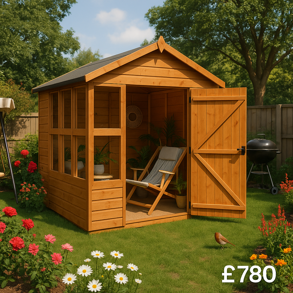 8'x6' TigerFlex® Shiplap Apex Sunroom - 0% Finance - Buy Now Pay Later - Tiger Sheds