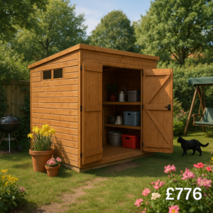 8'x6' TigerFlex Shiplap Pent Security Double Door Shed - 0% Finance - Buy Now Pay Later - Tiger Sheds