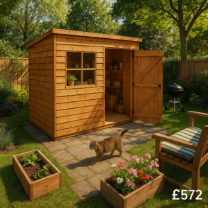 8'x6' Tiger Overlap Pent Shed - 0% Finance - Buy Now Pay Later - Tiger Sheds