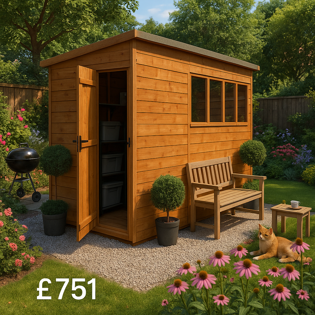 8'x6' Tiger Shiplap Lean To Pent Shed - 0% Finance - Buy Now Pay Later - Tiger Sheds
