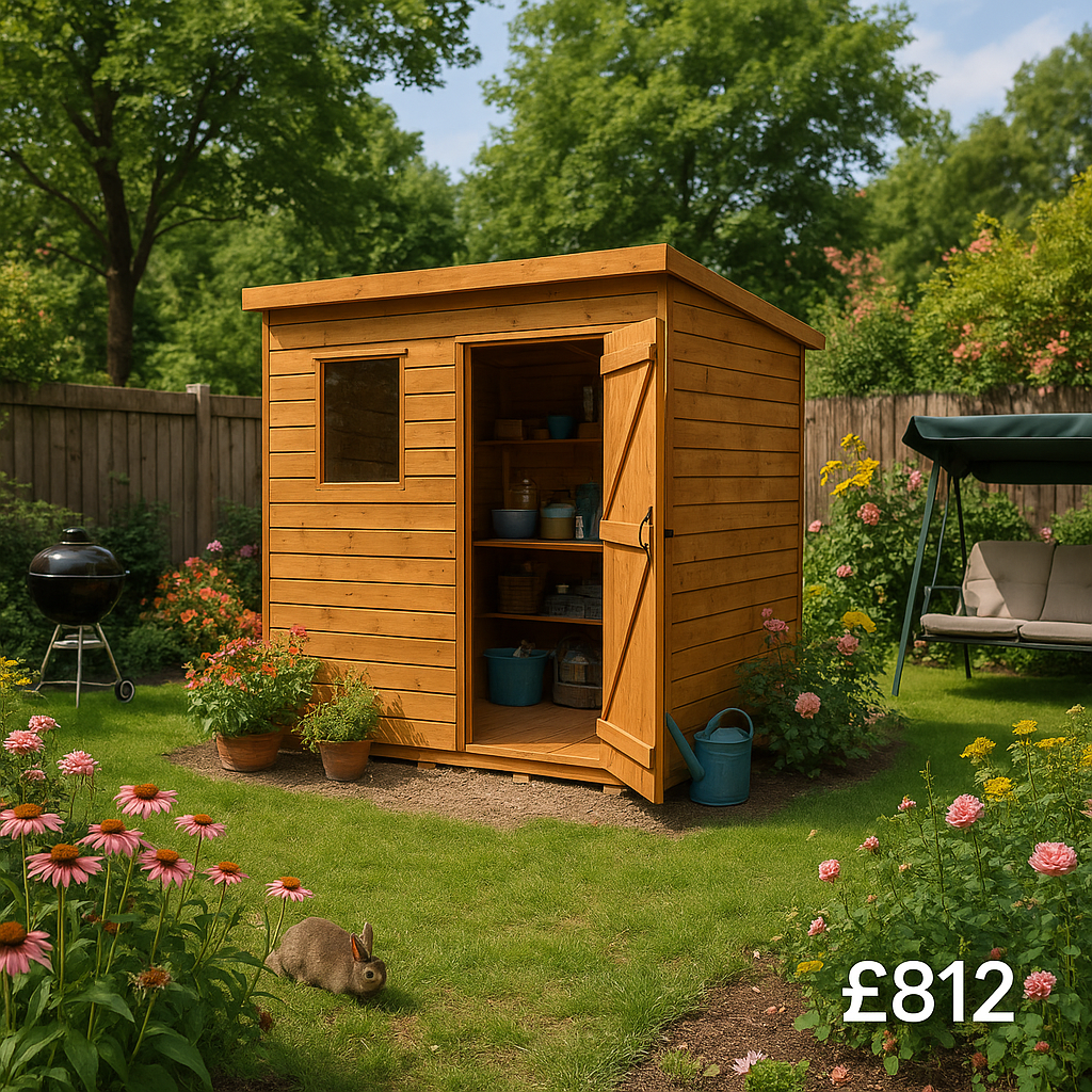 8'x6' Tiger Shiplap Pent Shed - Heavy Duty Shiplap Sheds - 0% Finance - Buy Now Pay Later - Tiger Sheds