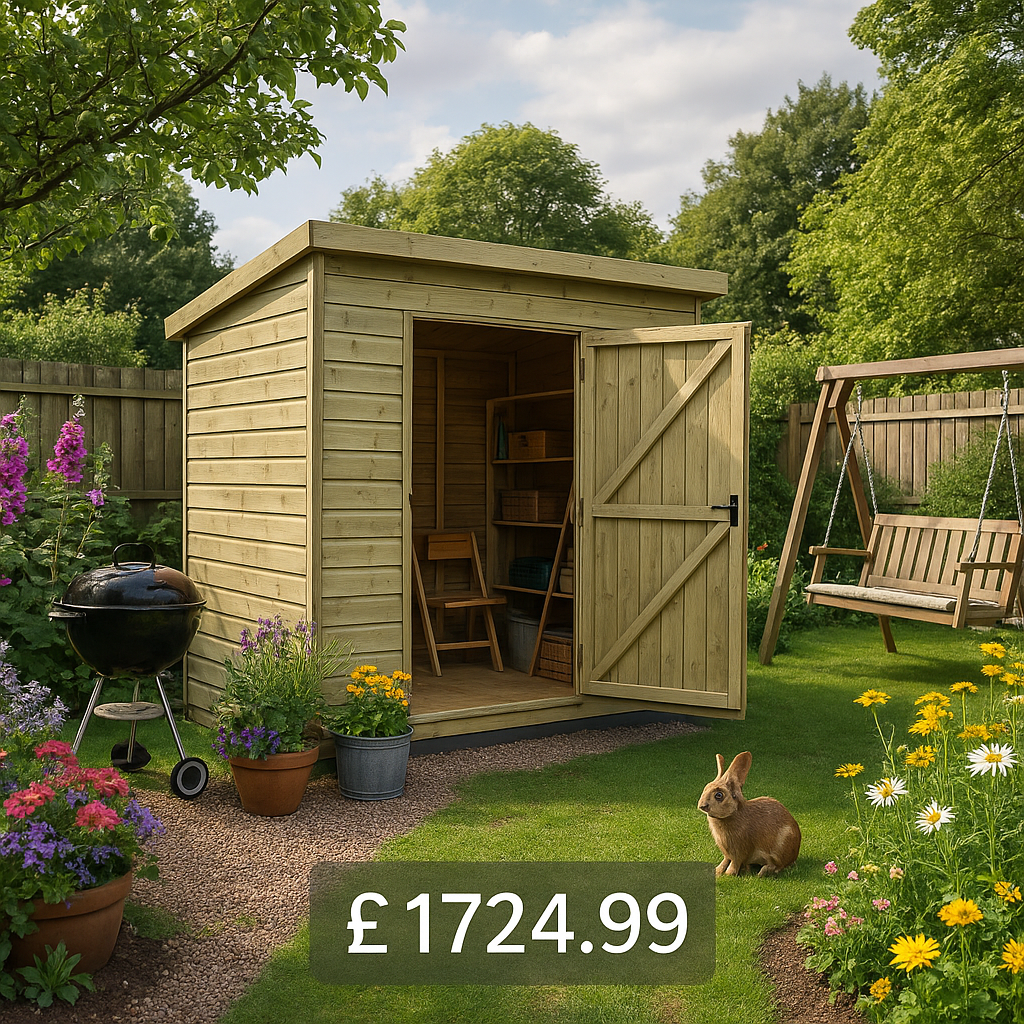 8'x8' Tiger Elite Pressure Treated Pent Shed - 0% Finance - Buy Now Pay Later - Tiger Sheds