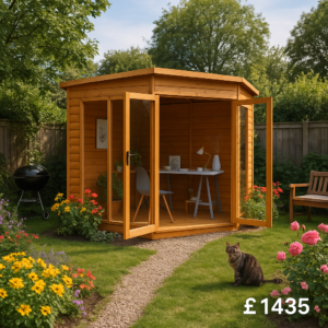 8'x8' Tiger Loglap Vista Corner Summerhouse - Corner Summerhouses - 0% Finance - Buy Now Pay Later - Tiger Sheds