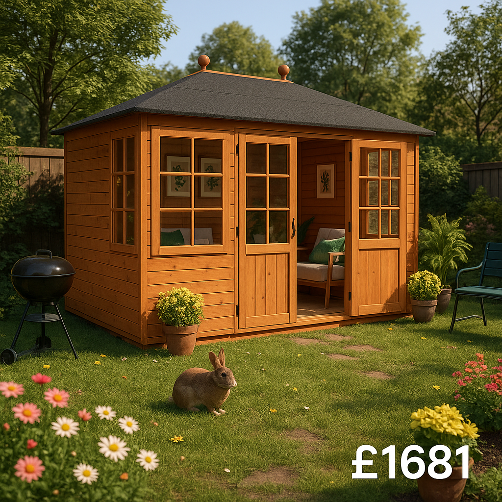 8'x8' Tiger Mayflower Summerhouse - 0% Finance - Buy Now Pay Later - Tiger Sheds