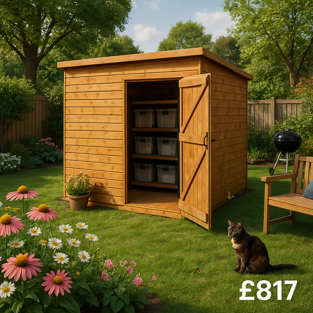 8'x8' Tiger Shiplap Windowless Pent Shed - 0% Finance - Buy Now Pay Later - Tiger Sheds