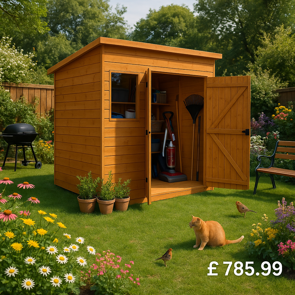 9'x6' Tiger Shiplap Pent Double Door - Wooden Shiplap Sheds - 0% Finance - Buy Now Pay Later - Tiger Sheds