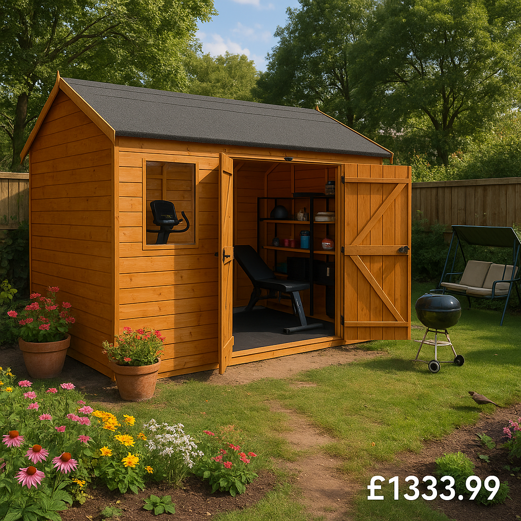 Garden Gym Room - 12'x8' Tiger Workman Apex - 0% Finance - Buy Now Pay Later - Tiger Sheds
