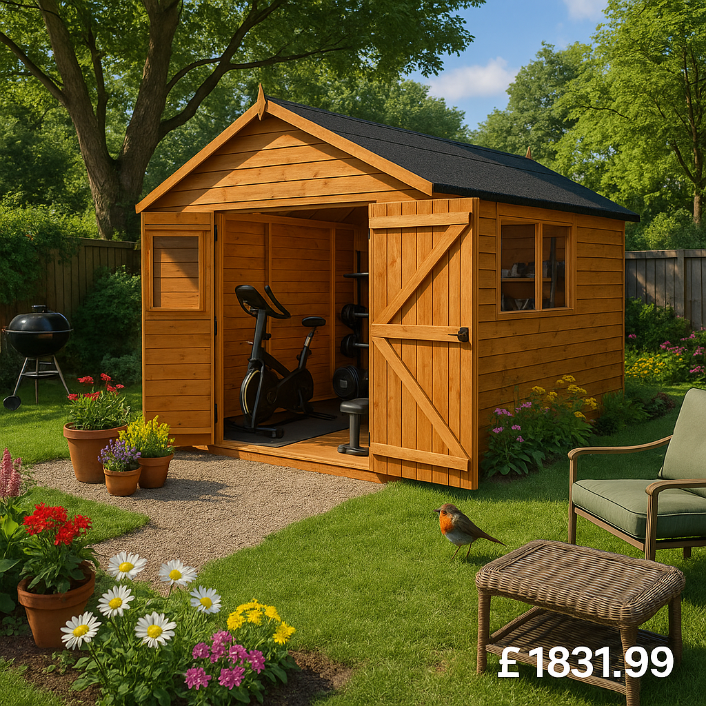 Garden Gym Room - 16'x10' Tiger Workman Apex - 0% Finance - Buy Now Pay Later - Tiger Sheds