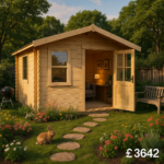 Garden Office - 10'x12' Milne Log Cabin - 44mm Garden Log Cabins - 0% Finance - Buy Now Pay Later - Tiger Sheds