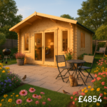 Garden Office - 10'x18' The Shere 44mm Log Cabin - 0% Finance - Buy Now Pay Later - Tiger Sheds