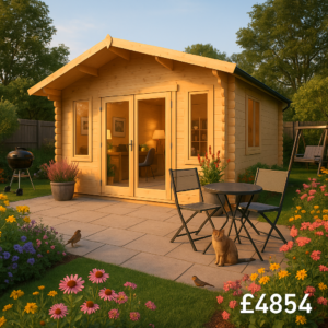Garden Office - 10'x18' The Shere 44mm Log Cabin - 0% Finance - Buy Now Pay Later - Tiger Sheds