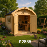 Garden Office - 10'x8' The Thurber - 44mm Log Cabin - 0% Finance - Buy Now Pay Later - Tiger Sheds