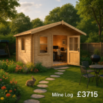Garden Office - 12'x10' Milne Log Cabin - 44mm Garden Log Cabins - 0% Finance - Buy Now Pay Later - Tiger Sheds