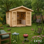 Garden Office - 12'x12' Kipling Log Cabin - Quality Garden Log Cabins - 0% Finance - Buy Now Pay Later - Tiger Sheds