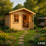 Garden Office - 12'x12' Milne Log Cabin - 44mm Garden Log Cabins - 0% Finance - Buy Now Pay Later - Tiger Sheds