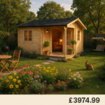 Garden Office - 14'x10' The Amur 44mm Log Cabin - 0% Finance - Buy Now Pay Later - Tiger Sheds