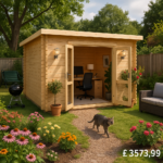 Garden Office - 14'x10' The Blake Log Cabin - 44mm Pent Log Cabins - 0% Finance - Buy Now Pay Later - Tiger Sheds
