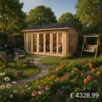 Garden Office - 14'x10' The Gamma 44mm Log Cabin - 0% Finance - Buy Now Pay Later - Tiger Sheds