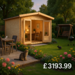 Garden Office - 14'x10' The Lavinia 28mm Log Cabin - 0% Finance - Buy Now Pay Later - Tiger Sheds