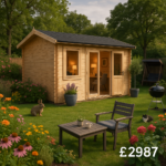 Garden Office - 14'x10' The Sabre 28mm Log Cabin - 0% Finance - Buy Now Pay Later - Tiger Sheds