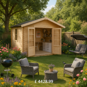 Garden Office - 14'x12' Kipling Log Cabin - Quality Garden Log Cabins - 0% Finance - Buy Now Pay Later - Tiger Sheds