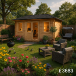 Garden Office - 14'x14' The Sabre 28mm Log Cabin - 0% Finance - Buy Now Pay Later - Tiger Sheds