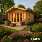 Garden Office - 14'x18' The Shere 44mm Log Cabin - 0% Finance - Buy Now Pay Later - Tiger Sheds