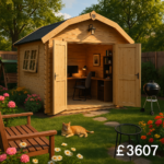 Garden Office - 14'x8' The Thurber - 44mm Log Cabin - 0% Finance - Buy Now Pay Later - Tiger Sheds