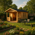 Garden Office - 16'x10' The Amur 44mm Log Cabin - 0% Finance - Buy Now Pay Later - Tiger Sheds
