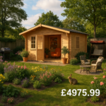 Garden Office - 16'x12' The Amur 44mm Log Cabin - 0% Finance - Buy Now Pay Later - Tiger Sheds
