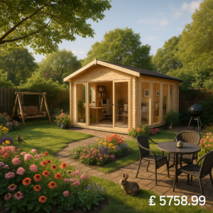 Garden Office - 16'x14' The Gamma 44mm Log Cabin - 0% Finance - Buy Now Pay Later - Tiger Sheds