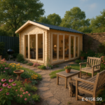 Garden Office - 18'x14' The Gamma 44mm Log Cabin - 0% Finance - Buy Now Pay Later - Tiger Sheds