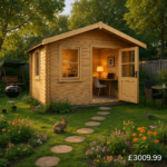 Garden Office - 8'x10' Milne Log Cabin - 44mm Garden Log Cabins - 0% Finance - Buy Now Pay Later - Tiger Sheds