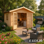 Garden Office - 8'x12' Kipling Log Cabin - Quality Garden Log Cabins - 0% Finance - Buy Now Pay Later - Tiger Sheds