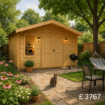 Garden Office & Garden Gym Room - 14'x14' The Javan 28mm Log Cabin - 0% Finance - Buy Now Pay Later - Tiger Sheds