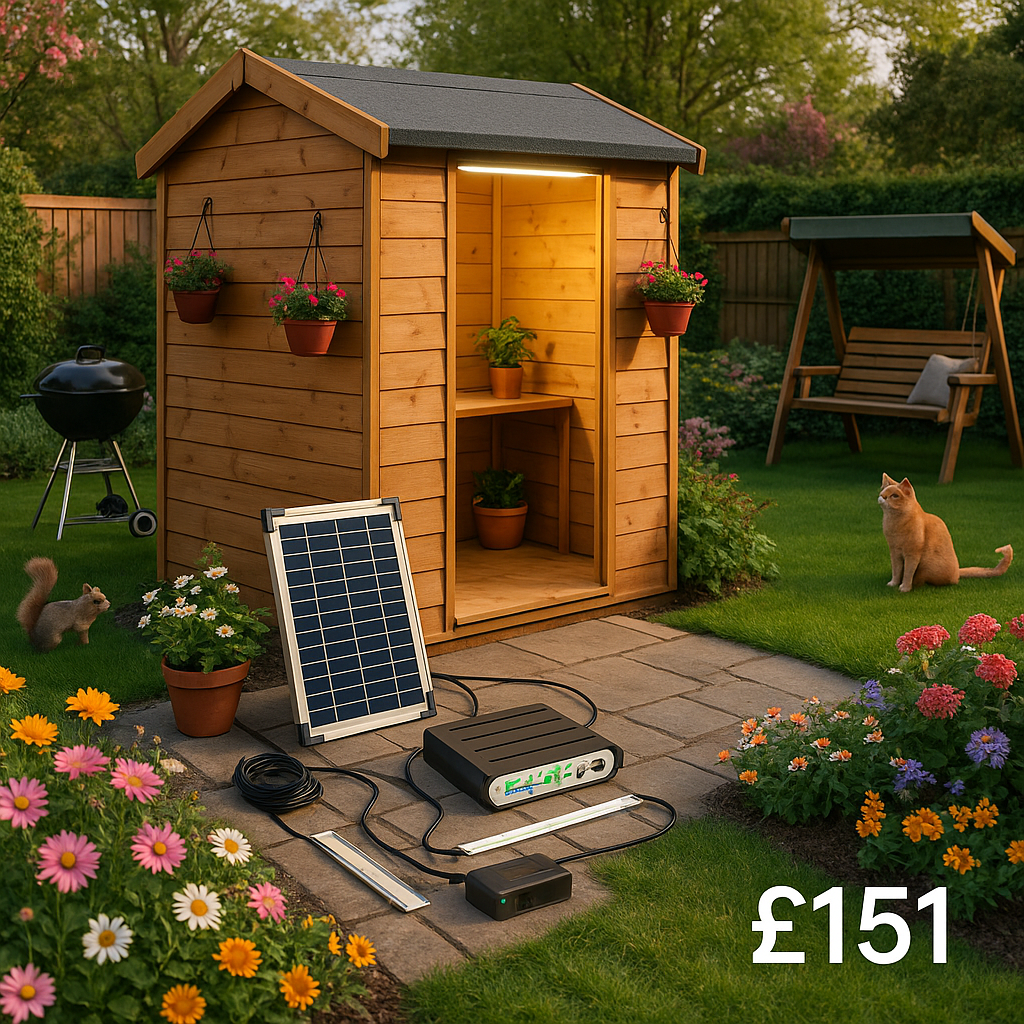 Hubi Work 16 Hubi Work 16 Solar Lighting Kit - Tiger Sheds