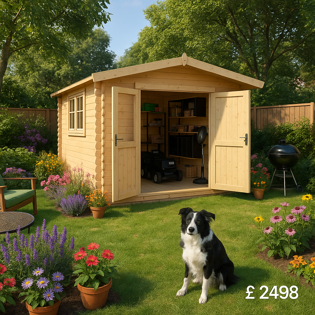 10'x10' Javan Reduced Height Log Cabin - Workshop Log Cabins - 0% Finance - Buy Now Pay Later - Tiger Sheds