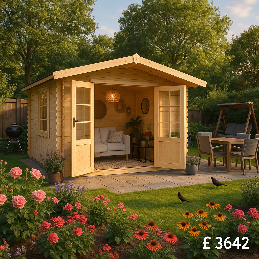 10'x12' Kipling Log Cabin - Quality Garden Log Cabins - 0% Finance - Buy Now Pay Later - Tiger Sheds