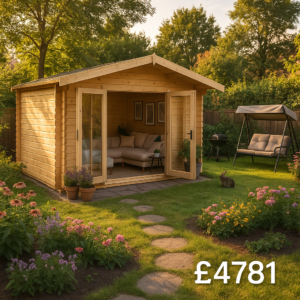 10'x16' Shere Log Cabins - 44mm Log Cabin - 0% Finance - Buy Now Pay Later - Tiger Sheds