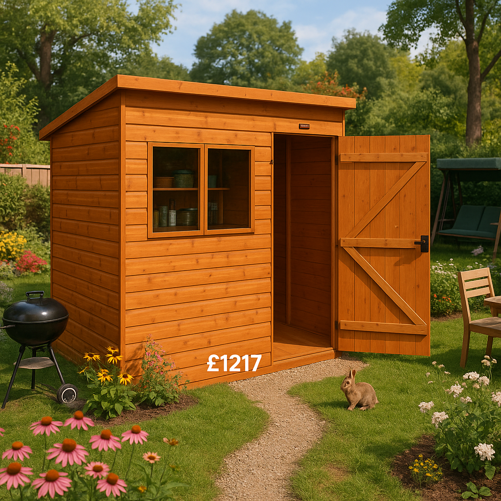 10'x6' Tiger Loglap Extra High Pent - Wooden Garden Sheds - 0% Finance - Buy Now Pay Later - Tiger Sheds