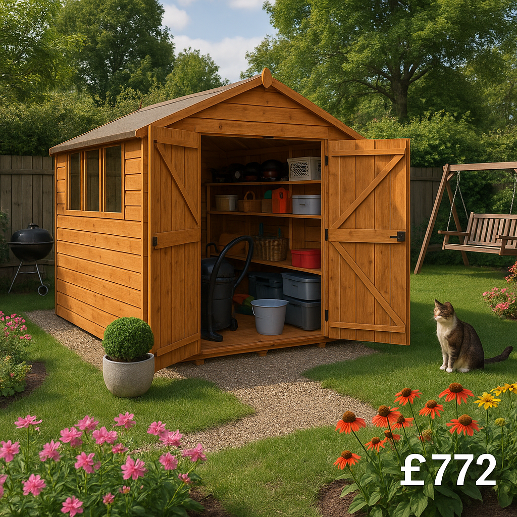 10'x6' Tiger Shiplap Apex Double Door Shed - Wooden Shiplap Sheds - 0% Finance - Buy Now Pay Later - Tiger Sheds
