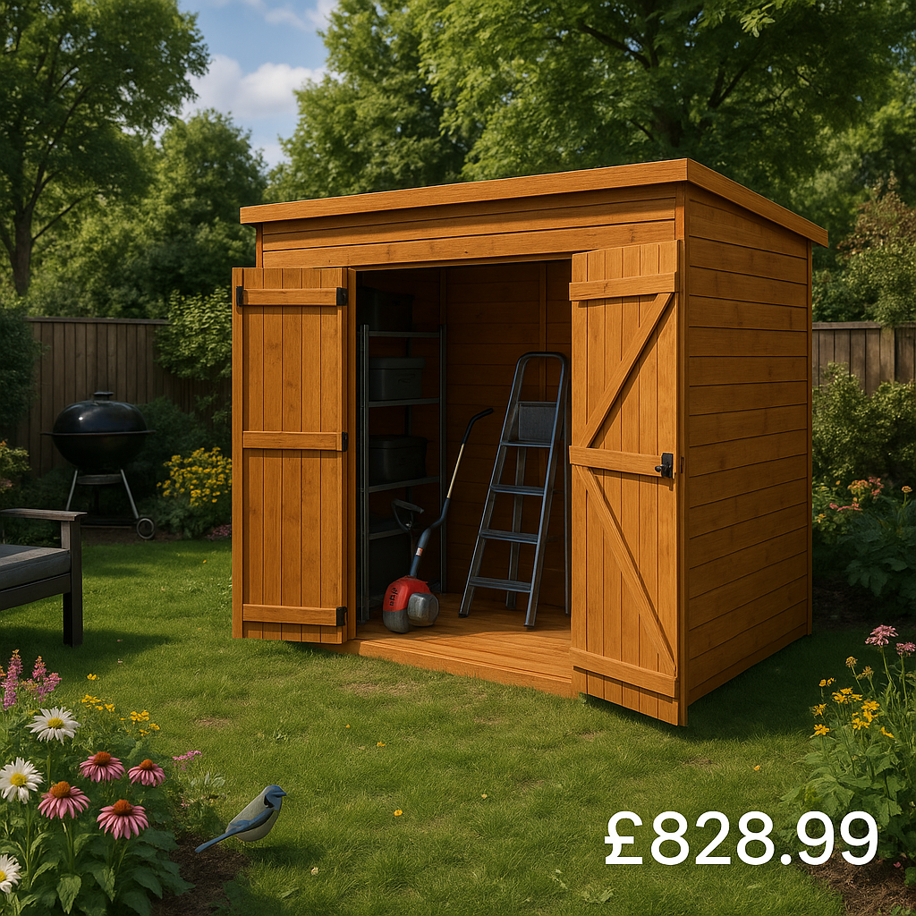10'x6' Tiger Shiplap Windowless Pent Double Door Shed - Wooden Shiplap Sheds - 0% Finance - Buy Now Pay Later - Tiger Sheds